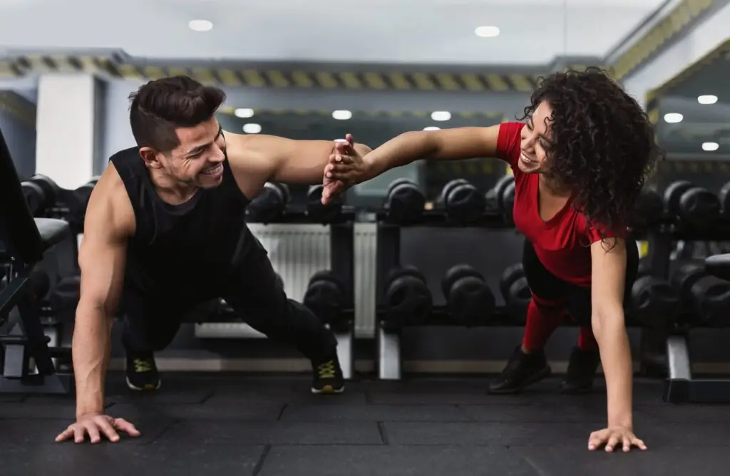 friends working out